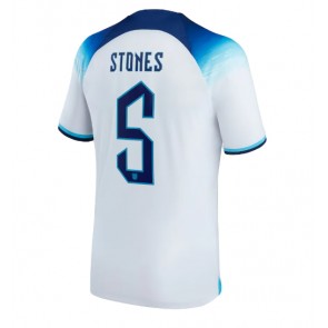Maillot de foot Angleterre John Stones #5 Domicile Monde 2022 Manches Courte